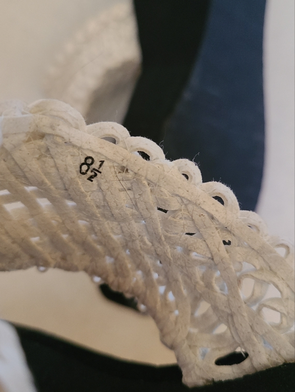 Yellow Box White Woven Crochet Platform Wedge Sandals Thong FipFlops 8.5 - Picture 7 of 9